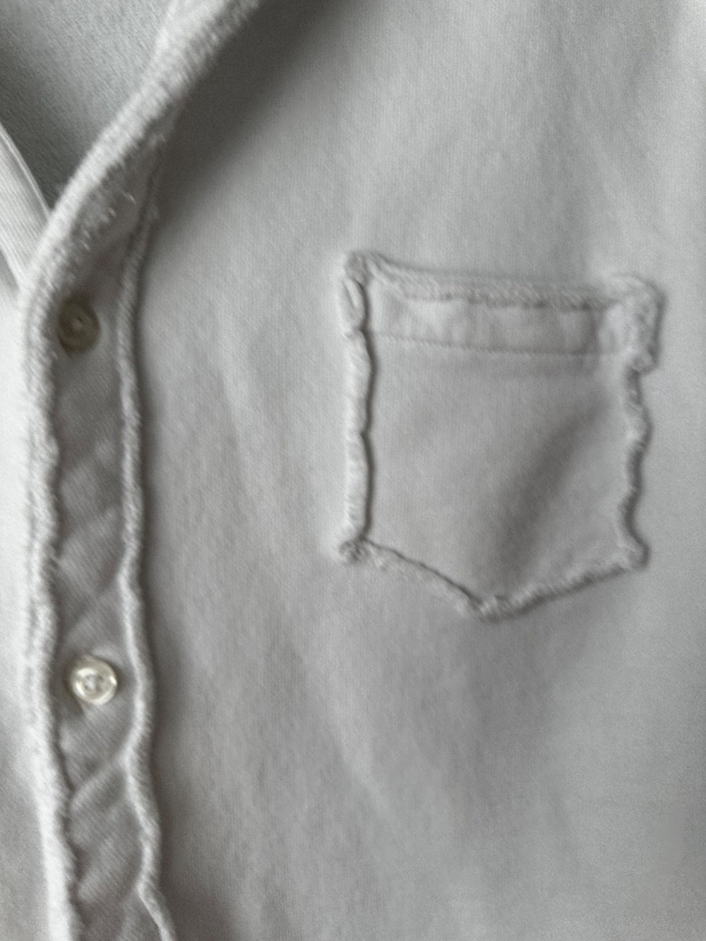 Frank & Eileen Eileen Relaxed Button Up Shirt in White Tripple FLeece Size XS - Picture 9 of 12